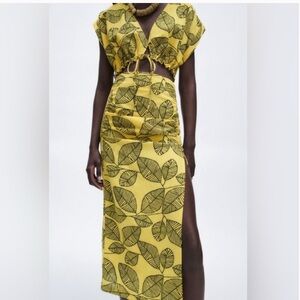 Zara linen skirt and top